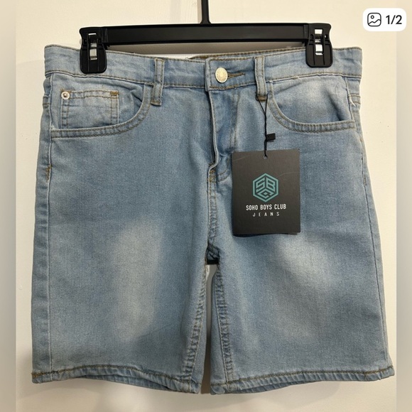 002 SHRTS: Soho Boys Club denim shorts size 12 - Picture 4 of 4